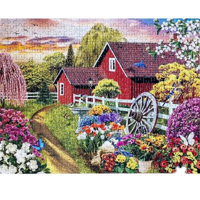 China Cartoon Toy Factory Hot Sale Personalized 500 1000 Pieces Cardboard Jigsaw Puzzle Game for Kids and Adult for sale