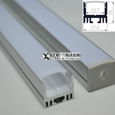 China New 13.7mm width PCB led strips aluminum profile surface mounted U shape accessory used for special size strip light for sale