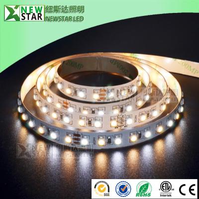 China WW+W 3528SMD 3000K+6000K two different LED 12v 24v led CCT adjustable dimmable dual white CCT WW+W led strip lights for sale