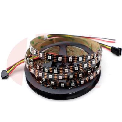 China Newstar Hida High PWM 72pixels/m digital 72leds black PCB HD107S LED Strip replace Dotstar APA102 LED Mapping Poi for sale