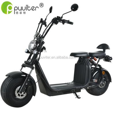 China 1500W 60V20A adult electric motorcycle EEC citycoco electric scooter with doubel battery bottom 18*9.5 inch for sale