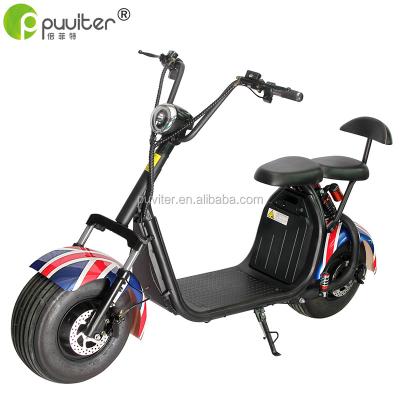 China 2019 citycoco battery electric scooter 60V 12A 1000w removable electric scooter motor, adult electric motorcycle 18*9.5 inch (C07) for sale