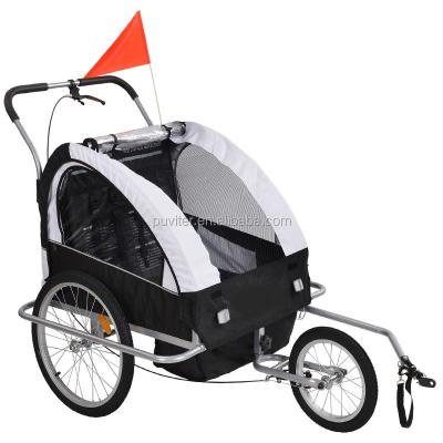 China Popular CE Approved Baby Bike Trailer Foldable With EN15918: 2011&EN1888&ISO9000(BT002) Child Bike Trailer Mother Baby Stroller Bike for sale