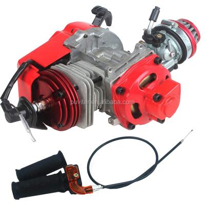 China 52cc Big Pocket Bike Air Cooled Bored Engine With Performance Cylinder CNC Engine Cover Racing Carburetor DIY Engine for sale