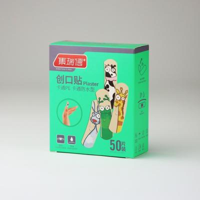 China 50cps/box Breathable Cute Multi Size PE Plaster New Product Adhesive Bandage Sticking Children Plaster for sale