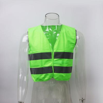 China High Visible Visible Reflective Road Safety Outdoor Clothing Vest Green High Top Running Vest For Children EN1150:1999 for sale