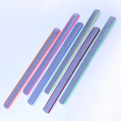 China High Visible Reflective Tearable Slap Wrap Multicolor Wristband Reflector for sale