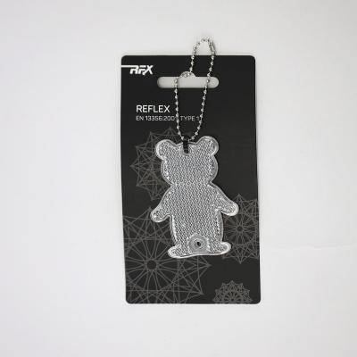 China Wholesale-Evident Light-weight Toy Cute Hard Reflector Bear Reflective Pendant Tops Factory Price Highs For Personal Road Safety for sale