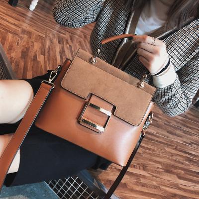 China Spring shoulder bag new fashion frosted portable American sling bag Korean small square female female wide bag fashion for sale