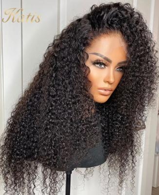 China Can Be Bleached Transparent Lace Front Wig Virgin Human Hair Free Sample Hd Full Lace Wig Raw Indian Curly Curly Frontal Natural Hair Wig for sale