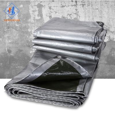 China Double Faced Pe Tarps Army Green Color Tarpaulin Rolls 10Oz Waterproof 70*30 for sale