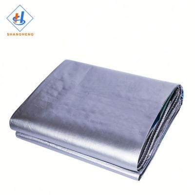 China Double Faced Silver Pe Tarpaulin Black Roll Pickup Tarpaulin for sale