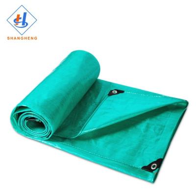 China Double faced green fire resistant tarpaulin 120g pe tarpaulin in roll for sale