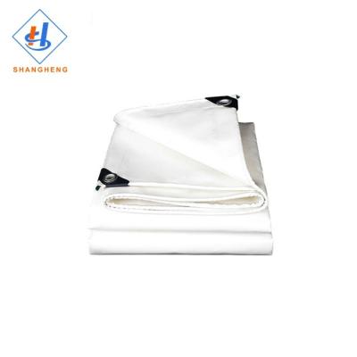 China Double Faced Plastic Tarpaulin 200Micron Boat Cover Tarpaulin Fabric White Heavy Duty Tarps for sale