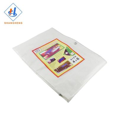 China Double faced transparent tarpaulin sheet with loops 6X8 pe tarpaulin fabric for sale