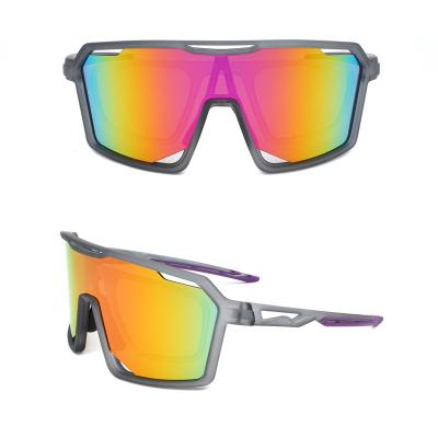 China Cycling 2022 high quality mens oversized cycling glasses mirrored bike sunglasses sports for sale