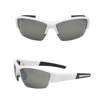 China Sports Sunglasses popular white frame uv400 2021 men outdoor sports bike sunglasses polarized for sale