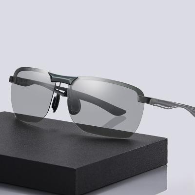 China Fashion Sunglasses ready stock high quality AL-MG frame polarized lens men square shades sunglasses for sale