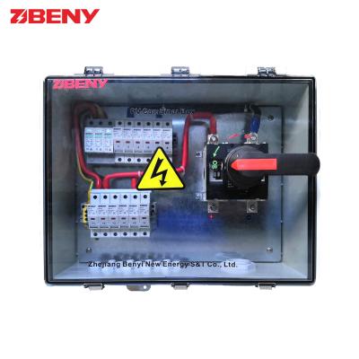 China SMALL Fuse 15A 6 String PV Combiner Box 1000V UL Listed DC Switch Lock Door Clutch for sale