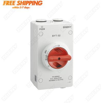 China 1200V 32A DC ISOLATOR SWITCH IN ENCLOSURE IP66 FOR BYT-32 PHOTOVOLTAIC for sale