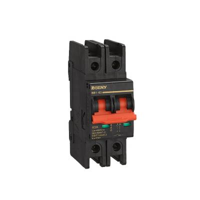 China DC Mini Circuit Breaker BB1-63 UL489B 2P up to 50A 600V for Solar and BESS 5kA for sale