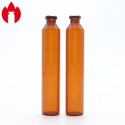 Cina bottiglia di 20ml Amber Tubular Borosilicate Glass Vial per medico in vendita