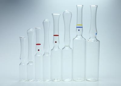 China Färben Sie Kapazität der Punkt-und Ring-die Glas Siegelampullen-1ml 2ml 5ml 10ml zu verkaufen