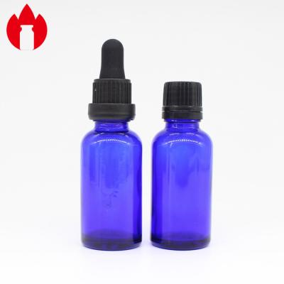 China blaues Glas Vial With Dropper Caps des ätherischen Öls 30ml zu verkaufen