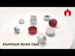 PE Gasket Aluminium Screw Caps 28mm Threaded For Glass Bottle