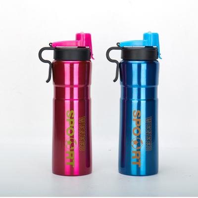 China Shanghai Crafter High Quality Slim Stocked Shape 750ml 25oz BPA Free Sports Plastic Water Bottles With Straw for sale