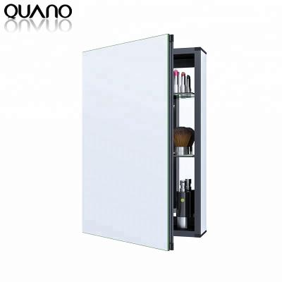 China Modern Aluminum Alloy Bathroom Mirror Cabinet in Black Finished for sale