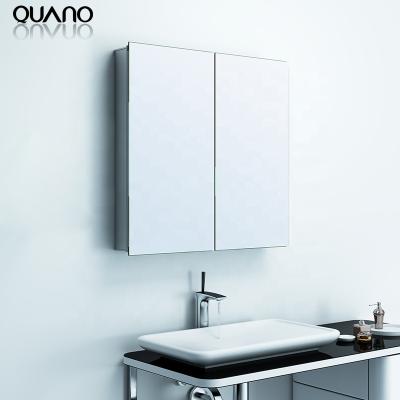 China Modern Wall Mounted Bathroom Cabinet Mirror With Mirrored Double Doors for sale