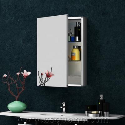 China Modern Top Grade Bathroom Mirror Vanity Cabinet With Waterproof Double Sided Mirrored Doors for sale