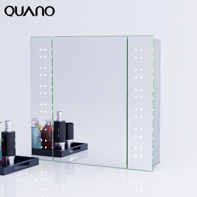 China Contemporary Stylish Illuminated Bathroom Mirror Cabinet With LED Light for sale