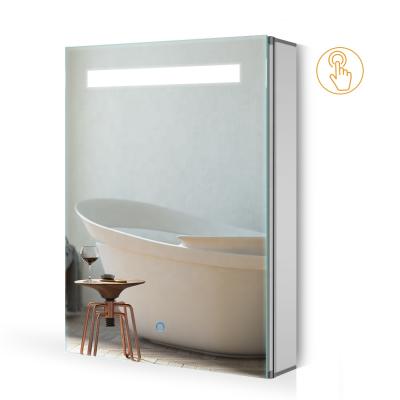 China Modern Wall Mounted Bathroom Dressing Table Mirror Cabinet With LED Light for sale