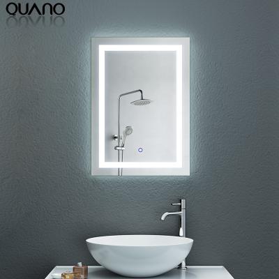 China Illuminated Frameless LED Bathroom Mirror With Dimmable Sensor Switch for sale