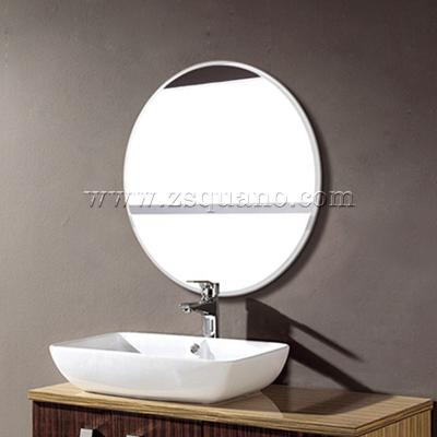 China Magnifying Beveled Edge Bathroom Wall Mirror In Round Shape for sale