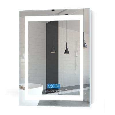 China Lighted Rectangle Mirror Shape And Feature LED Lighted Mirror With Bluetooth Speaker for sale