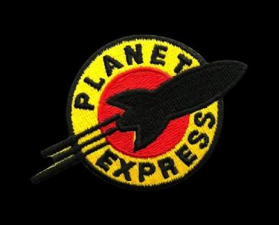 Κίνα Iron On Embroidered planet express customized Backside Iron On Sew On Iron On Embroidered Patches προς πώληση