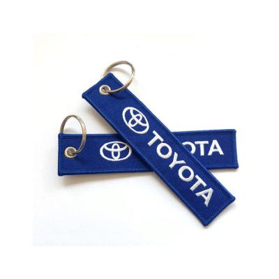 Cina Toyota Custom Keychain Ricamo a doppio lato Regalo auto Logo personalizzato Ricamo a chiavi in vendita