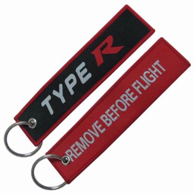 Cina Nome ricamato Keychain piano Keychain del tessuto del motociclo di aspetto in vendita