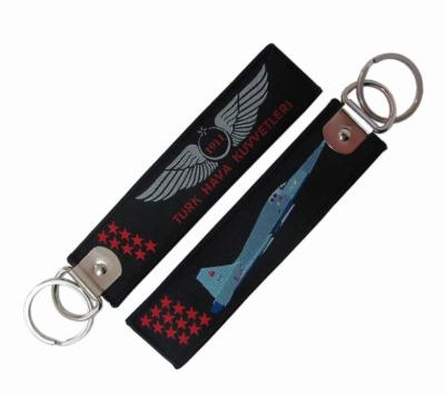 Κίνα Κεντημένο Keychain Twill υφαμένο ύφασμα Keychain ετικεττών επιχειρησιακού δώρο προς πώληση