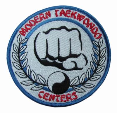 Chine CENTRES MODERNES du TAEKWONDO de corrections décoratives de broderie de frontière du merrow 12C à vendre