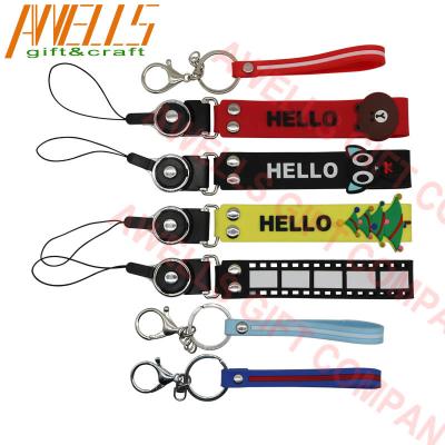 China Frontera 9C PMS Lanyard Key Chain de Merrow del llavero de la correa de la tela cruzada del poliéster en venta