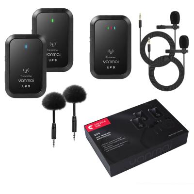 China Lavalier Microphone 2.4 G Wireless 2 in 1 Lapel Lavalier Microphone For Camera for sale