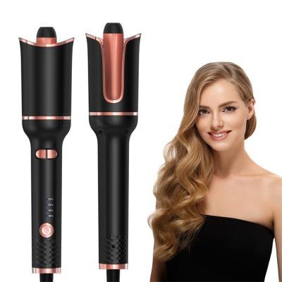 China Hair Curler Ionic Professional Electric Auto Ionic Usb IR Rechargeable Auto Rotating Styling Curling Iron for sale