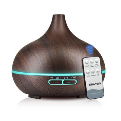 China Dropshipping 7 Color LED Light 550ML Portable Mini Wooden Ultrasonic Car Air Humidifier for sale