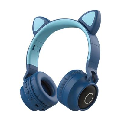 China Cute Cat Design Head-Mounted Luminous Wireless Headband Earphones for sale