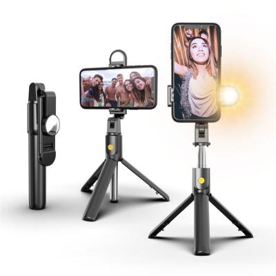 China Halo Collapsible Tripod Monopod PTZ Universal Mobile Handheld Phone Holder for sale