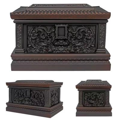 China Customization Natural Wooden Cremation Human Casket Urns For Human Ashes cremation urn for sale